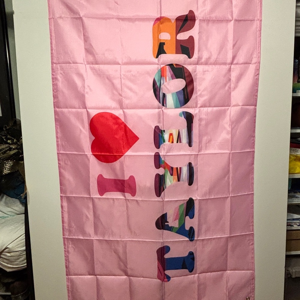 Pink I Love Taylor Banner/Flag